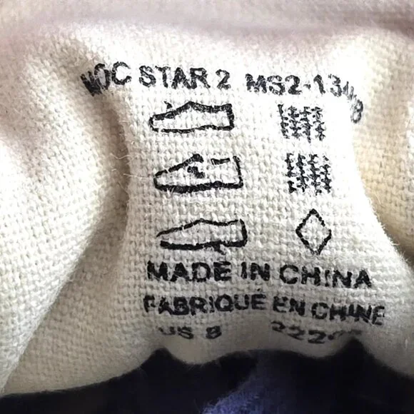 Taos Moc Star 2 Indigo Distressed Canvas Lace Up Shoes Women's Size 8 - Picture 12 of 12